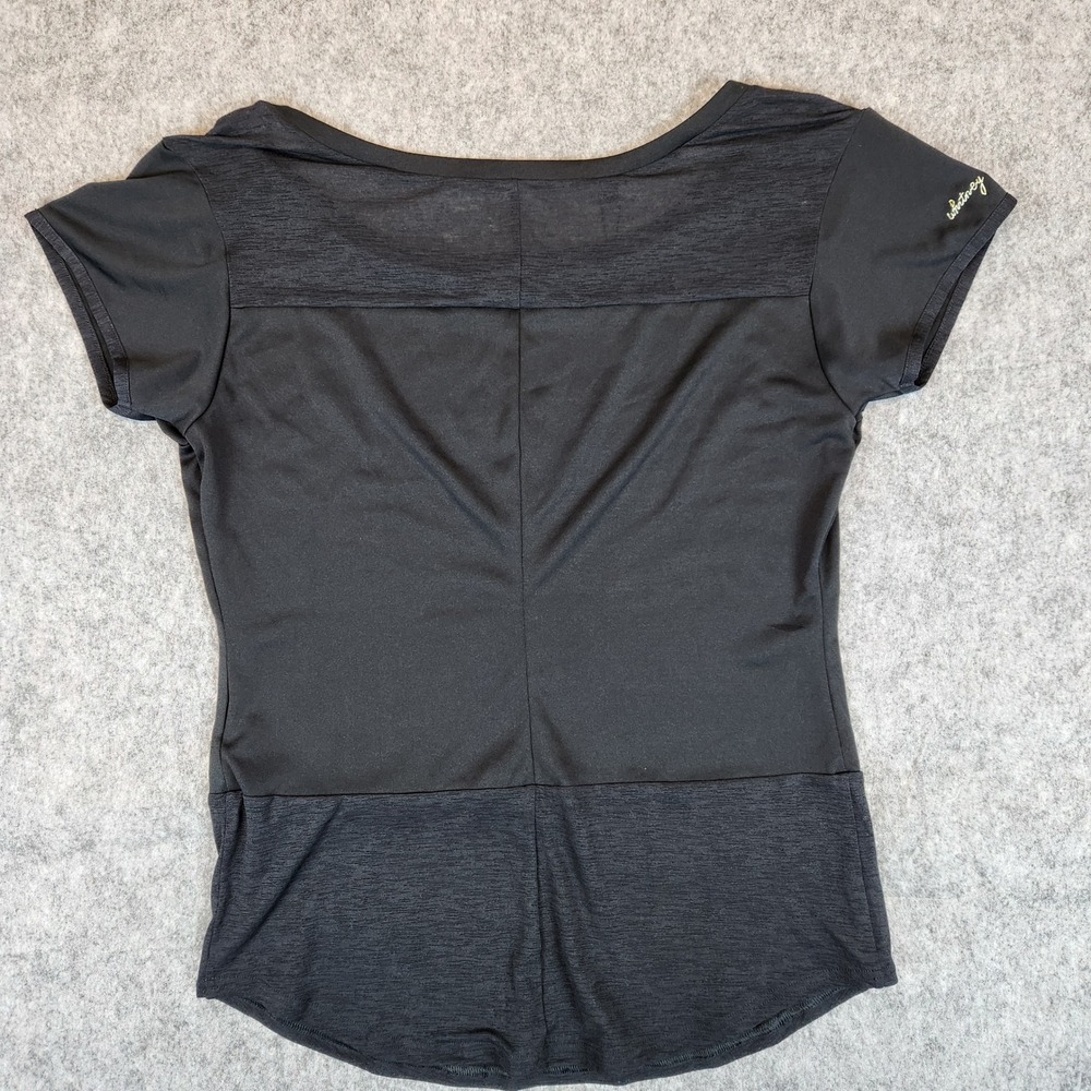 NWT Gymshark Whitney Longline Tee Women M‎ Black Mesh Workout Athletic Shirt - Picture 8 of 11
